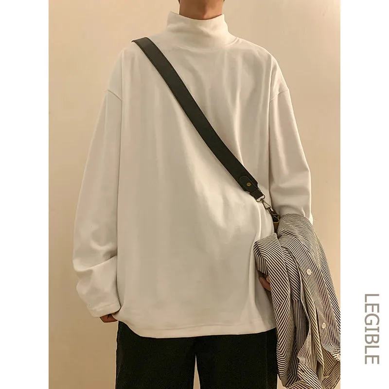 Women's Long Sleeve Turtleneck T-Shirt  Oversized Tees Casual T-Shirt for Teens School