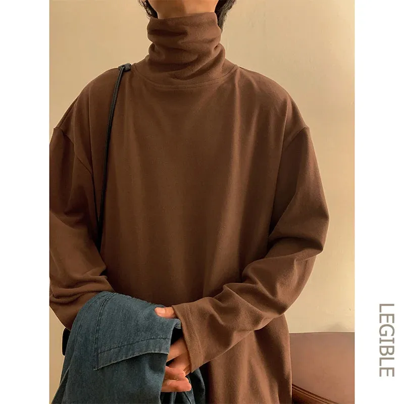 Women's Long Sleeve Turtleneck T-Shirt  Oversized Tees Casual T-Shirt for Teens School