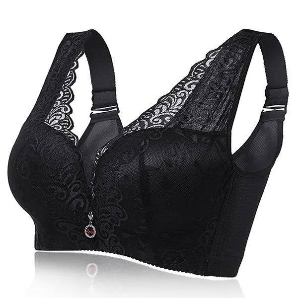 Women's Plus Size Big Cups Wireless Push Up Bra