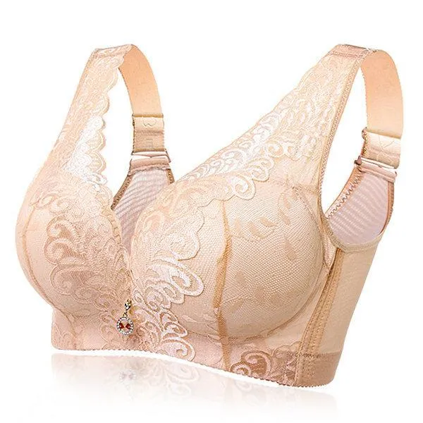 Women's Plus Size Big Cups Wireless Push Up Bra