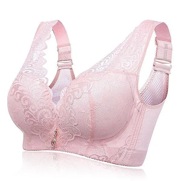 Women's Plus Size Big Cups Wireless Push Up Bra