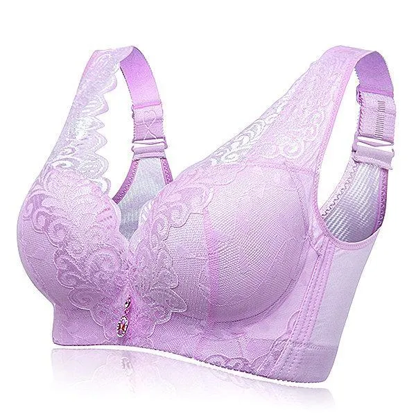 Women's Plus Size Big Cups Wireless Push Up Bra