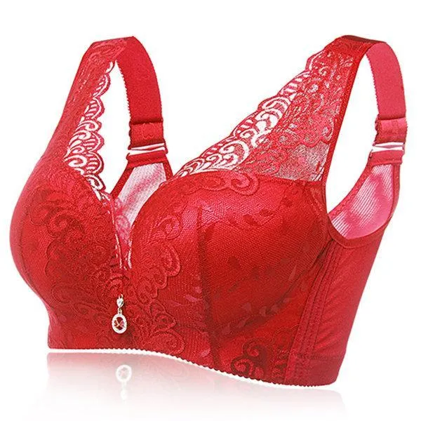 Women's Plus Size Big Cups Wireless Push Up Bra