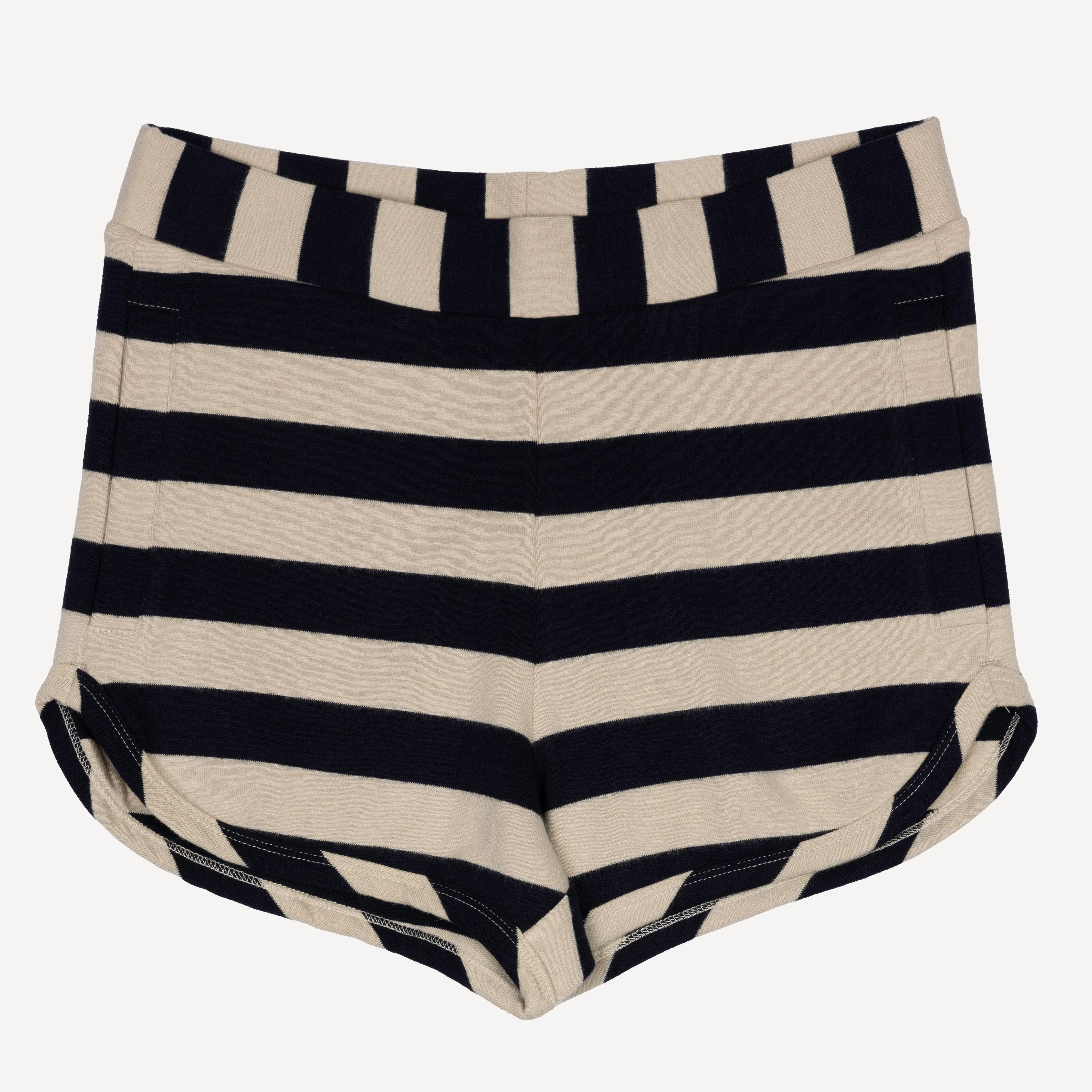 Womens Stripe Dolphin Shorts - Night Sky / Fog