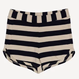 Womens Stripe Dolphin Shorts - Night Sky / Fog