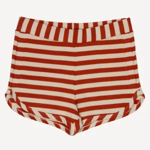 Womens Stripe Dolphin Shorts - Rooibos Tea / Fog