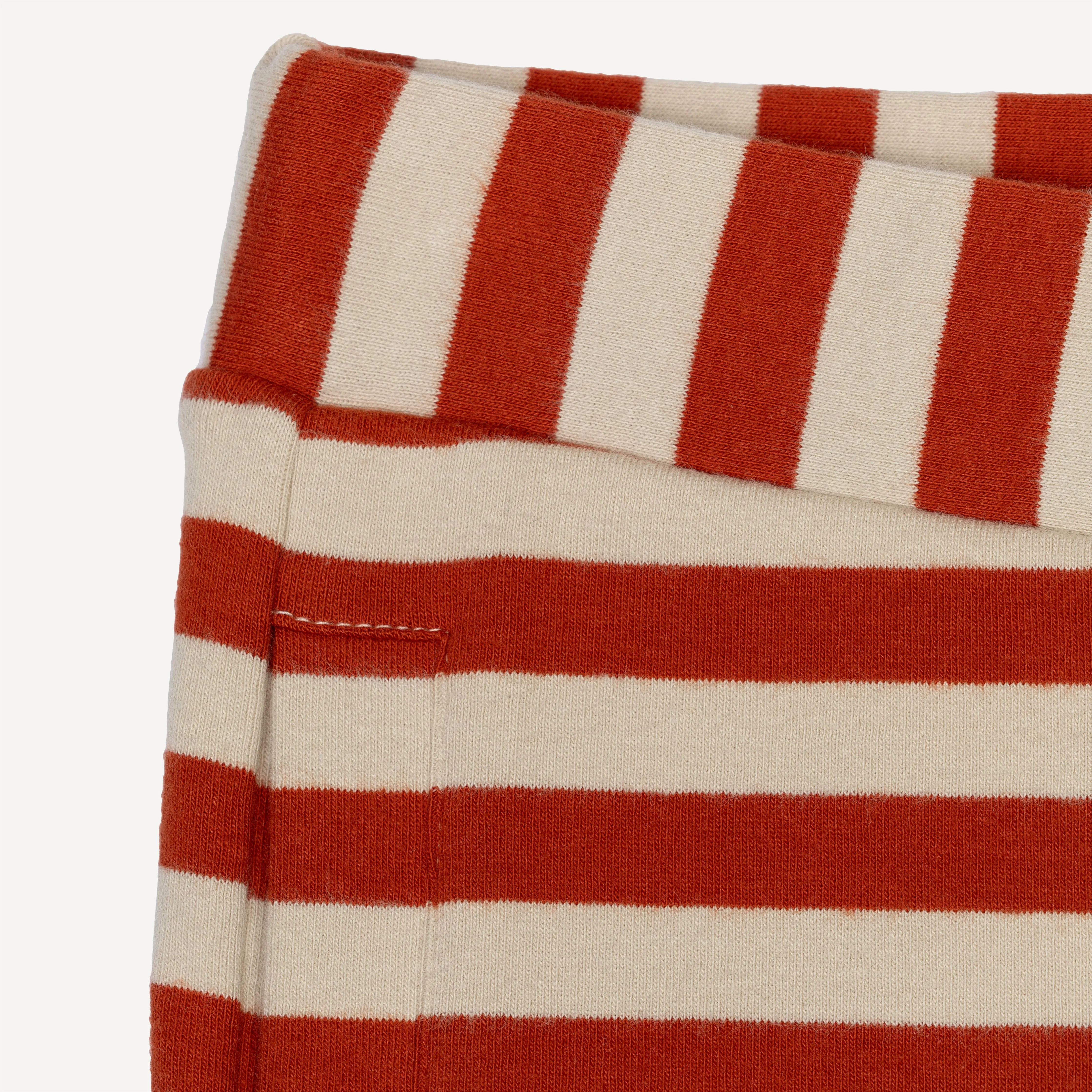 Womens Stripe Dolphin Shorts - Rooibos Tea / Fog
