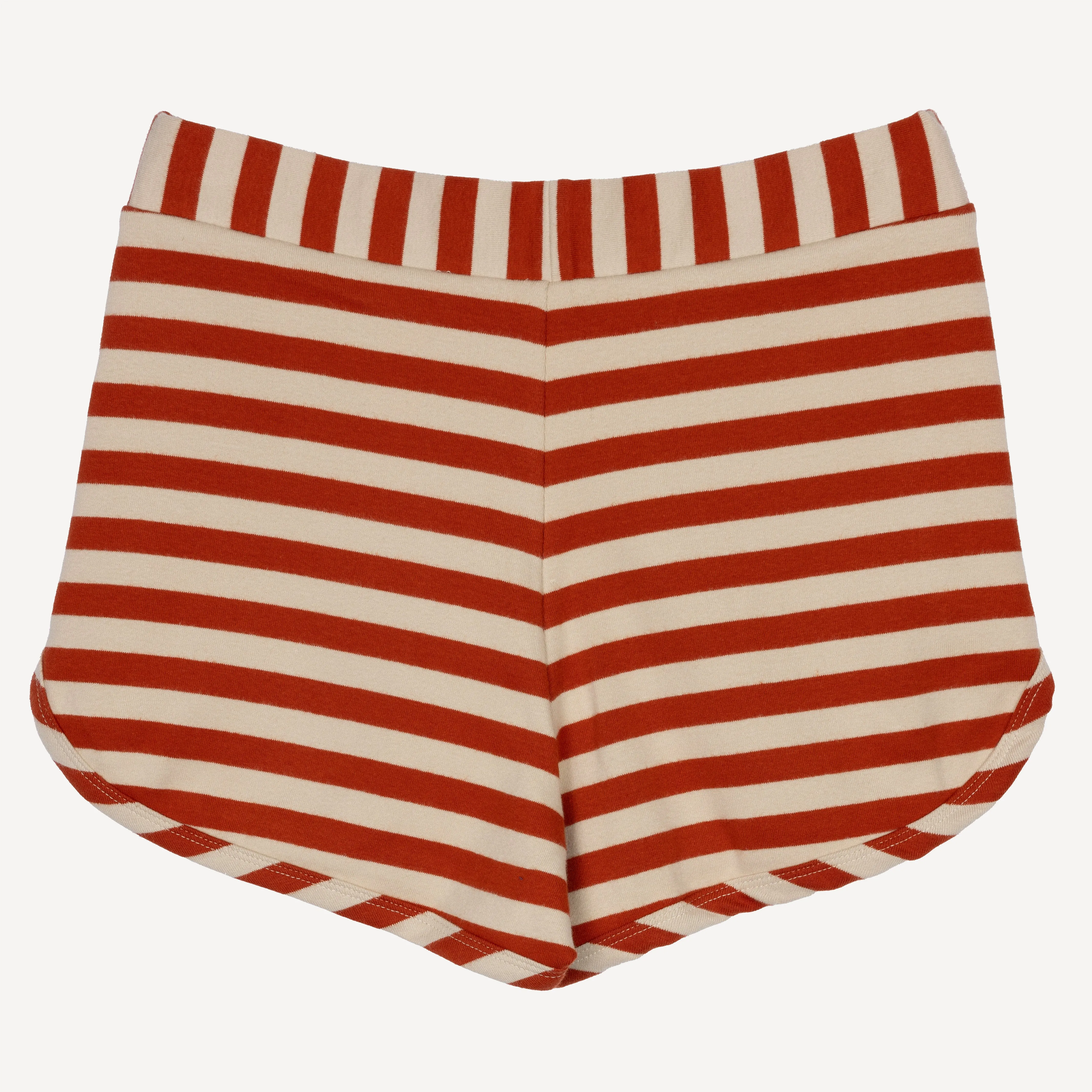 Womens Stripe Dolphin Shorts - Rooibos Tea / Fog