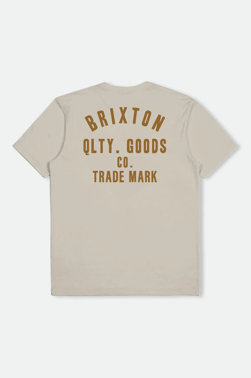 Woodburn Short Sleeve Standard Tee Cream/Golden Brown