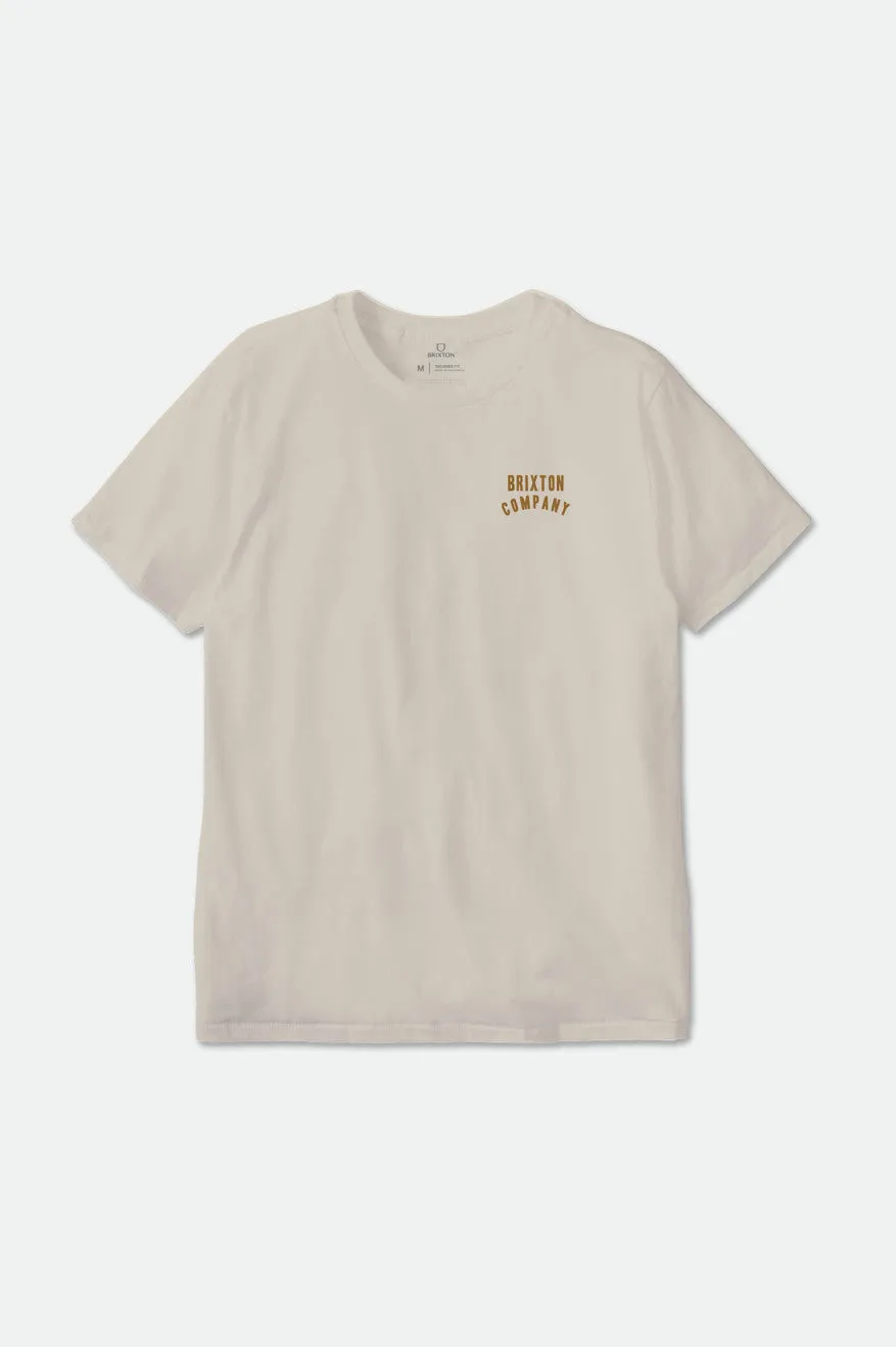 Woodburn Short Sleeve Standard Tee Cream/Golden Brown