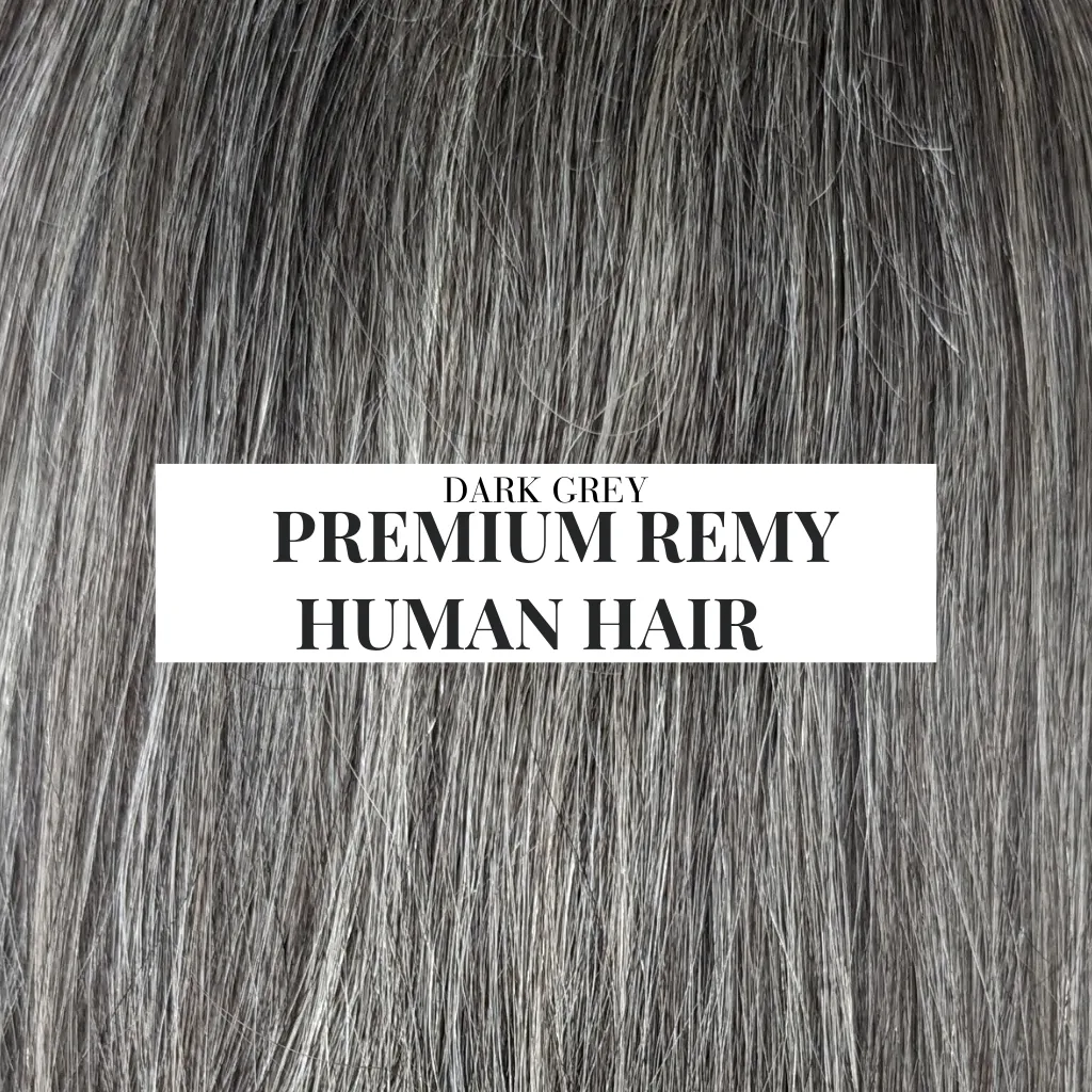 Workout Wig Human Hair | Dark Grey | Hand-Tied