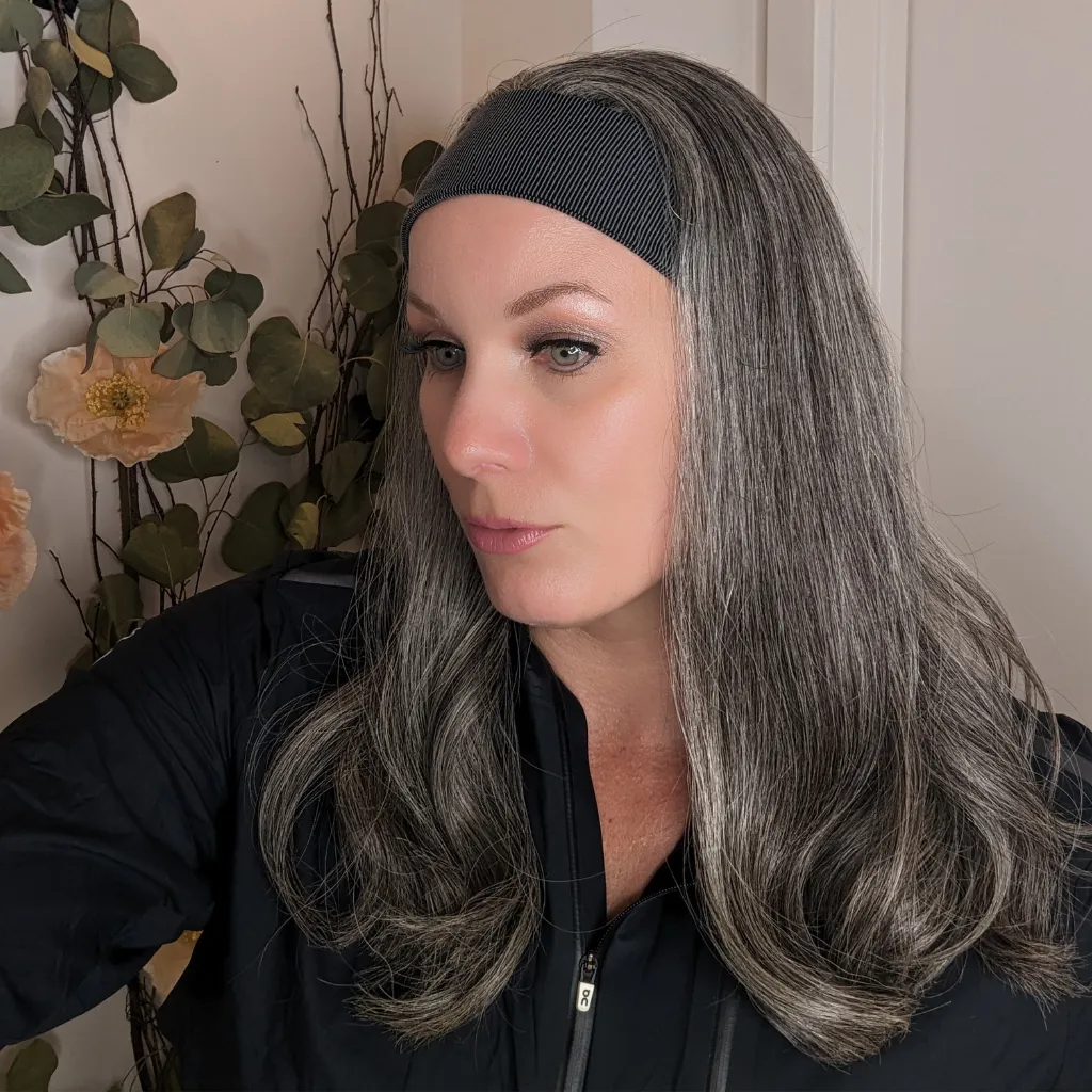 Workout Wig Human Hair | Dark Grey | Hand-Tied