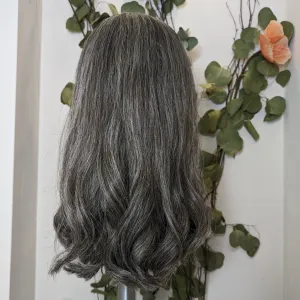 Workout Wig Human Hair | Dark Grey | Hand-Tied