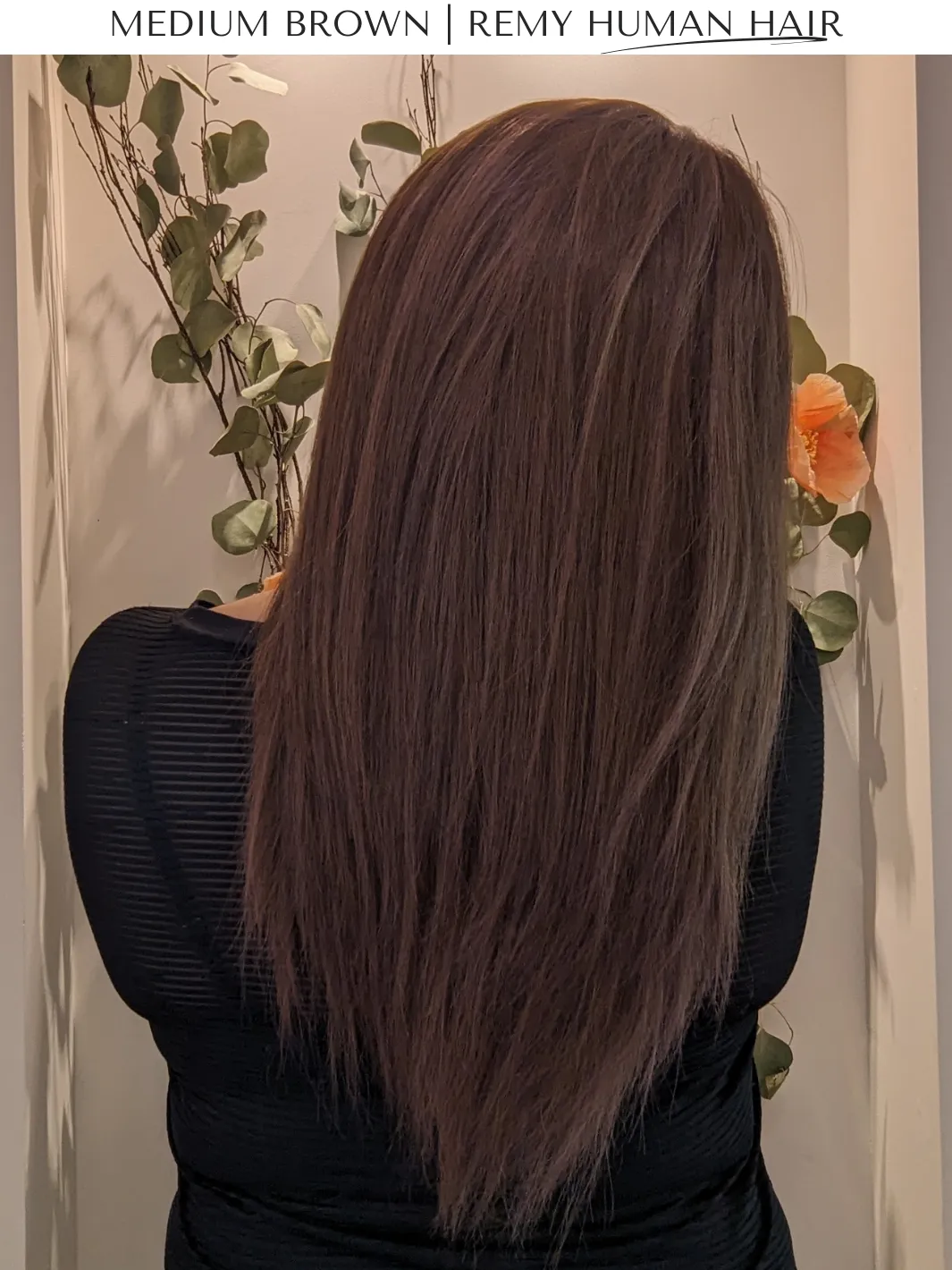 Workout Wig Human Hair | Medium Brown | Hand-Tied