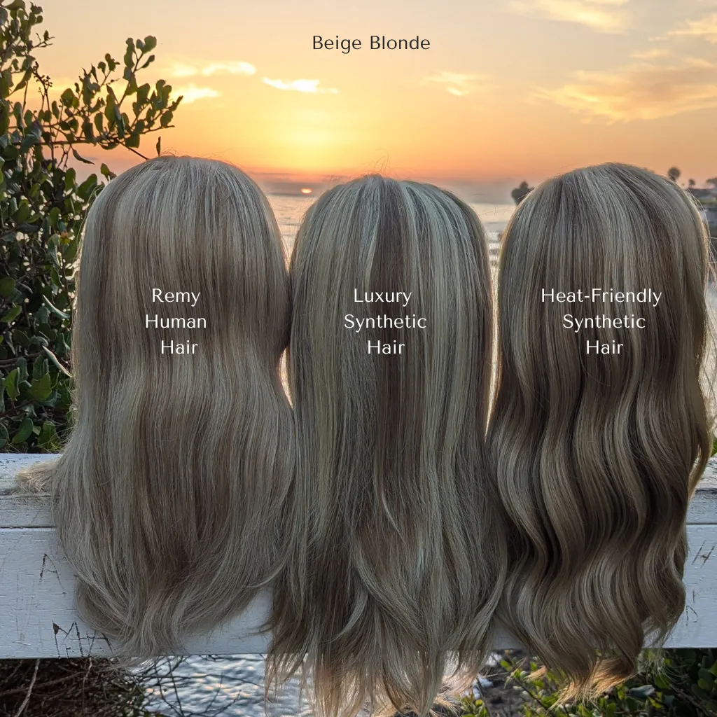 Workout Wig Luxury Synthetic  | Beige Blonde | Hand-Tied