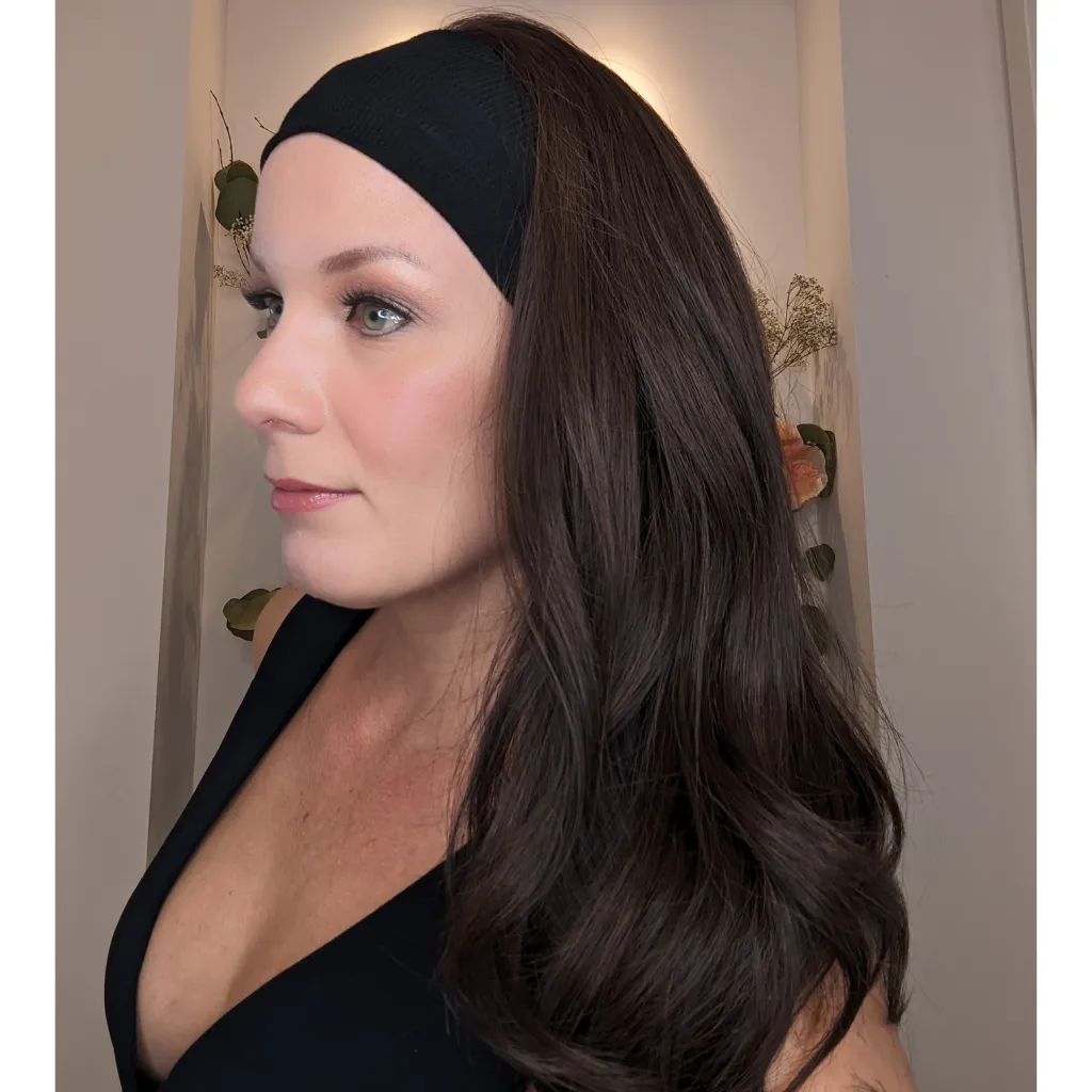 Workout Wig Luxury Synthetic | Dark Brown | Hand-Tied