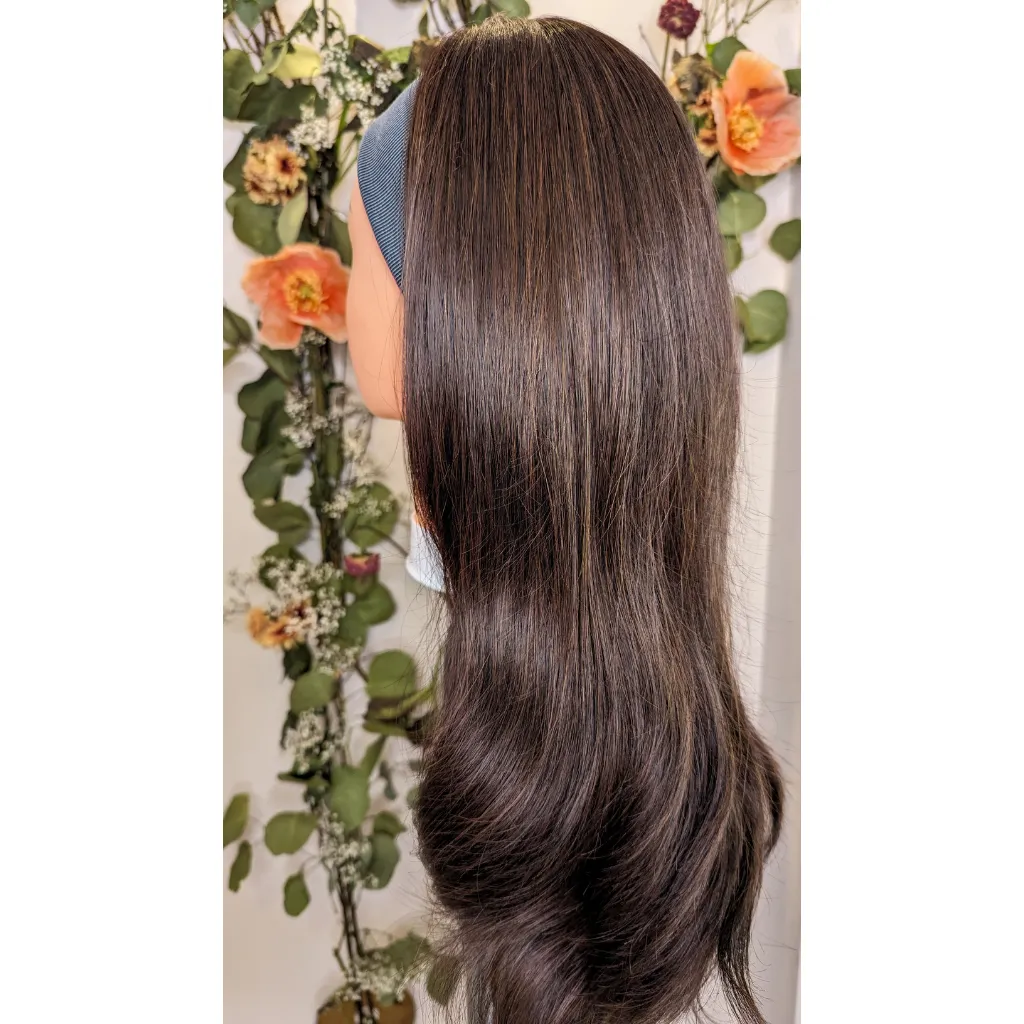 Workout Wig Luxury Synthetic | Dark Brown | Hand-Tied