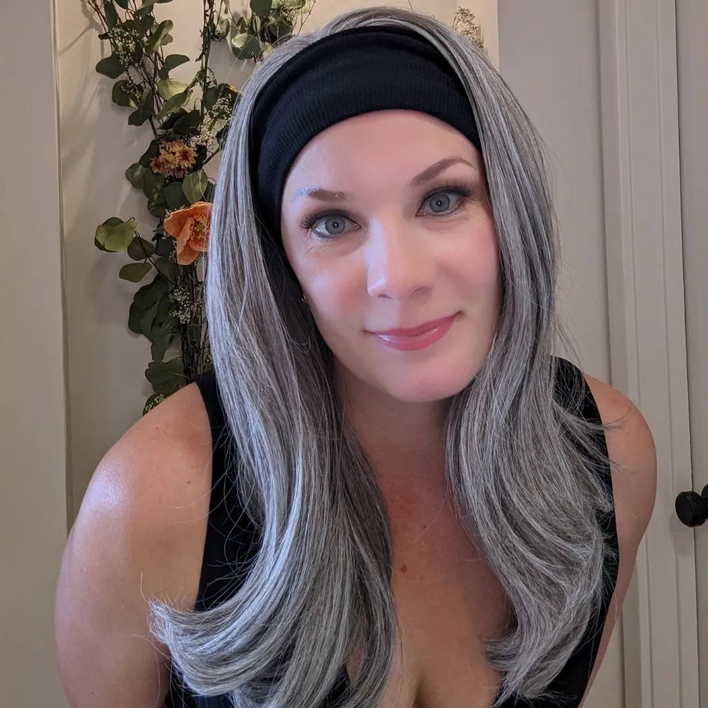 Workout Wig Luxury Synthetic | Light Grey | Hand-Tied