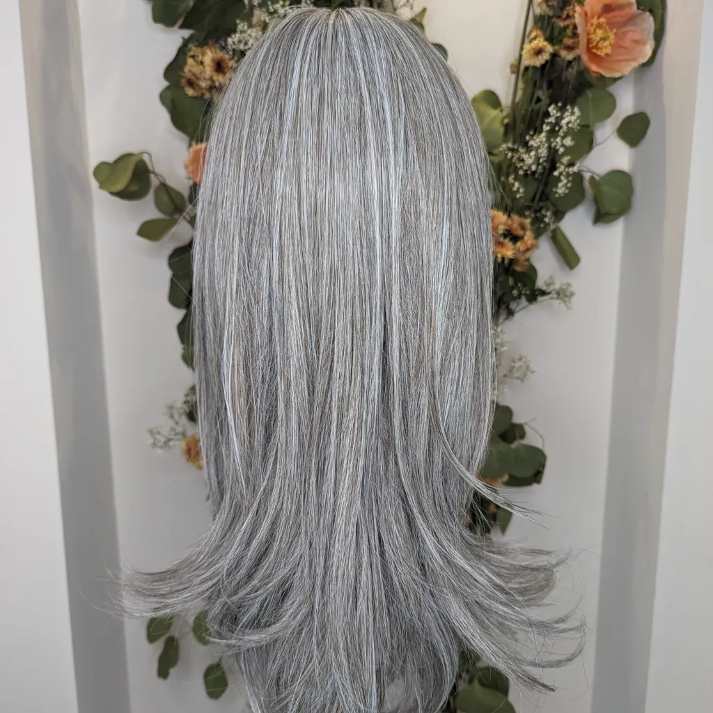 Workout Wig Luxury Synthetic | Light Grey | Hand-Tied