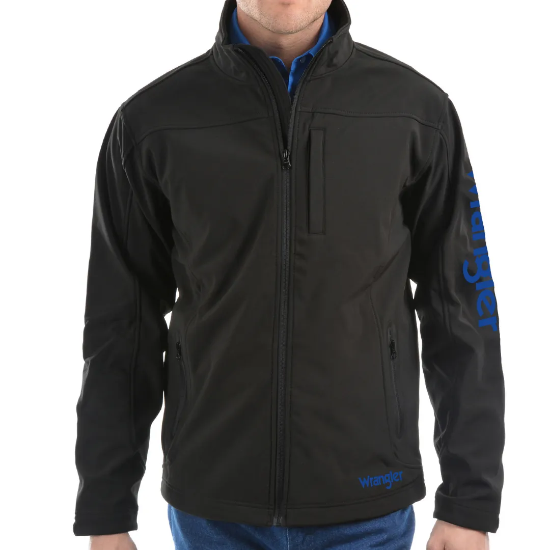 Wrangler Mens Logo Softshell Weatherproof Jacket