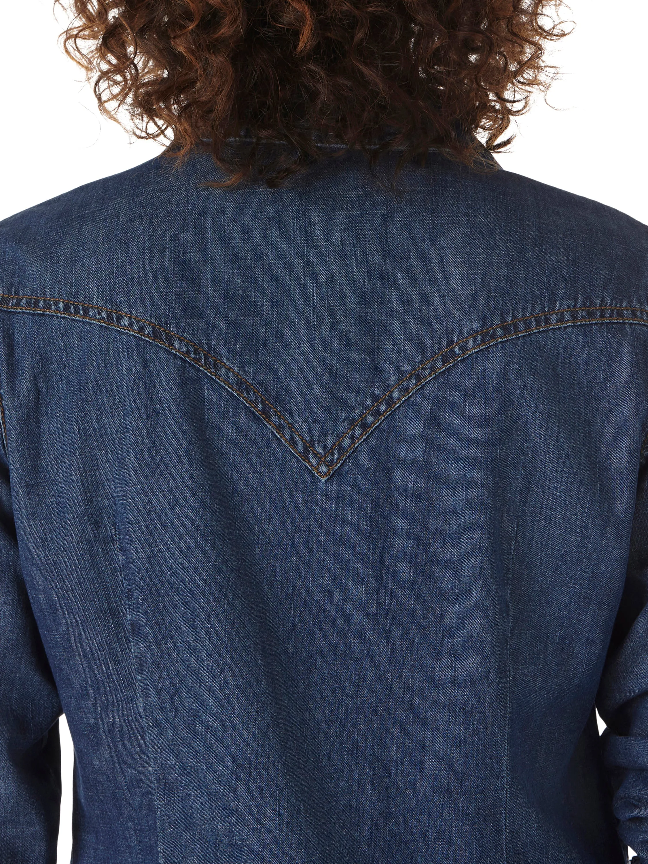 Wrangler Women's Long Sleeve Denim Snap Shirt