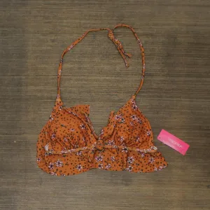 Xhilaration Juniors' Midkini Flounce Triangle Bikini Top AFU43T